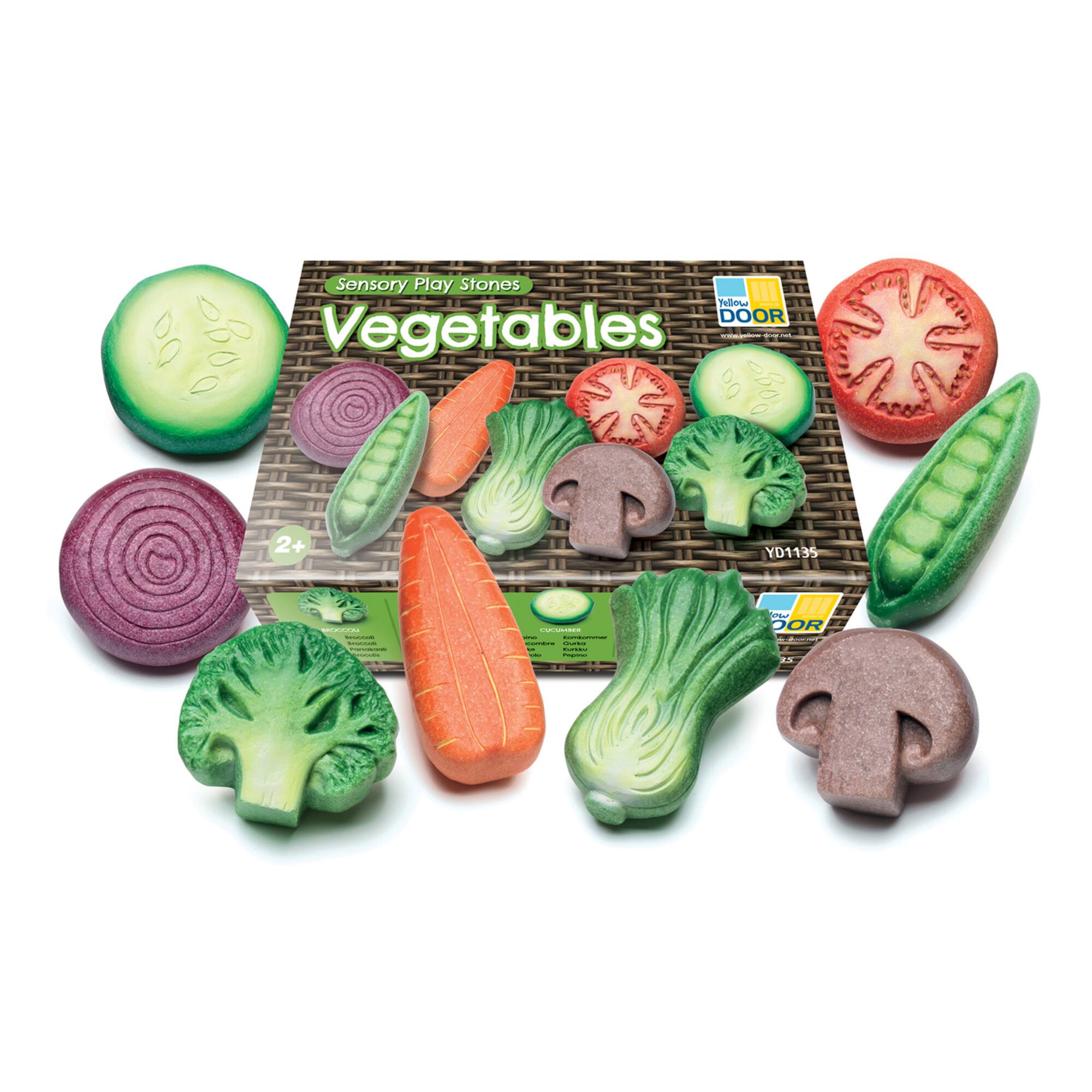 Yellow Door Vegetable Sensory Play Stones Set